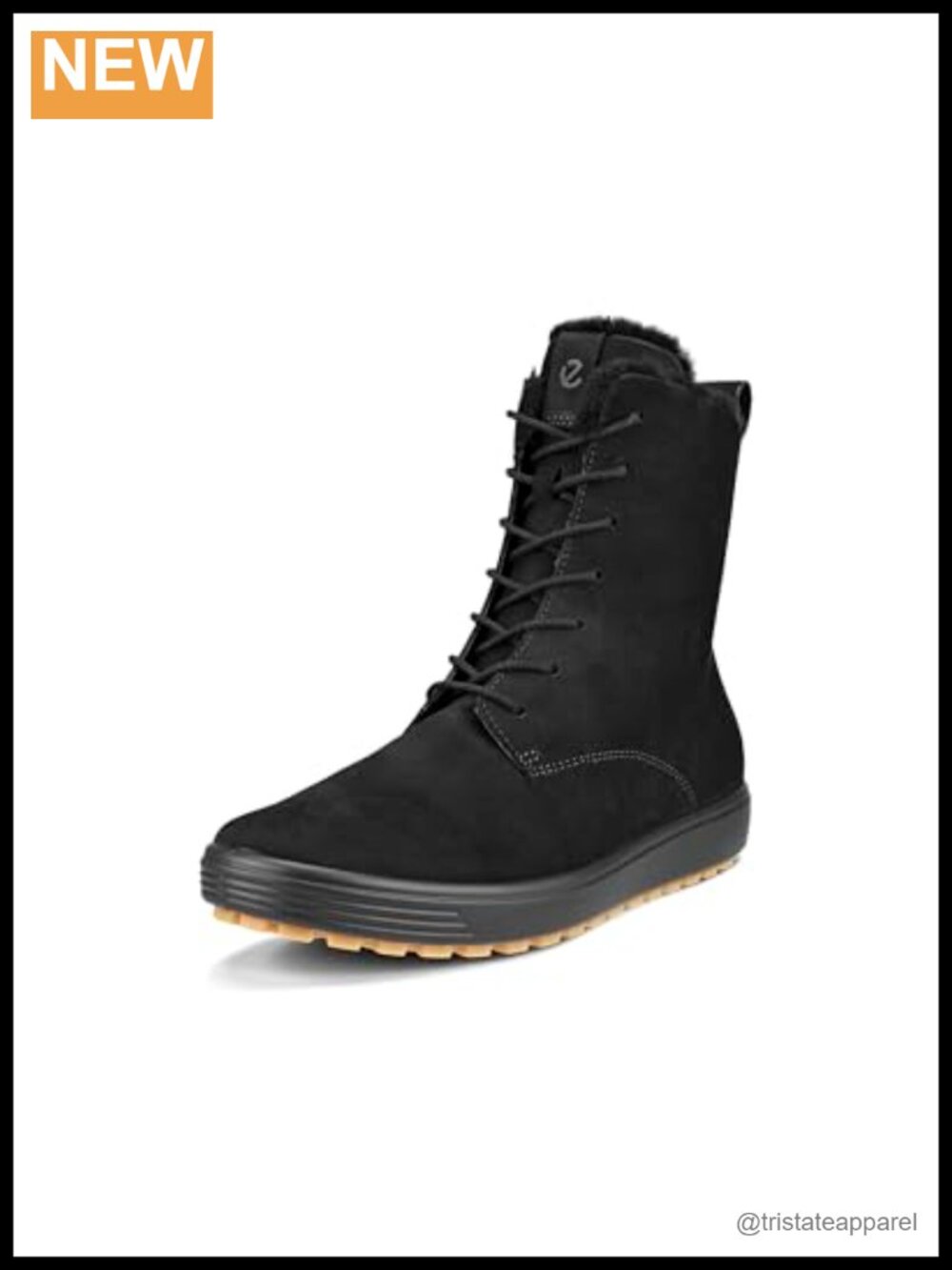 ECCO Soft 7 Tred High-cut Boots Mid-Calf Nubuck Leather Wool Lined